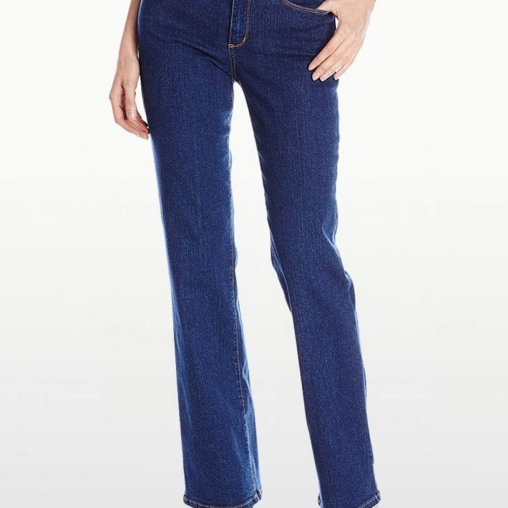 NYDJ “Sarah” Bootcut Ab Technology Dark Wash Denim Jean. Size 12